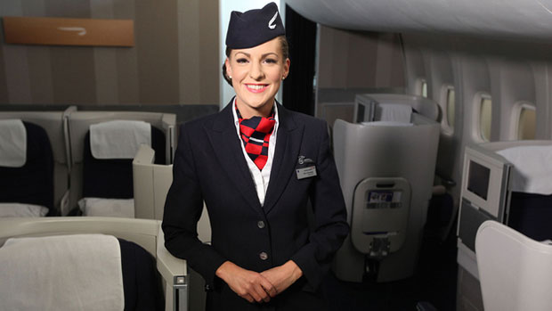 A British Airways stewardess