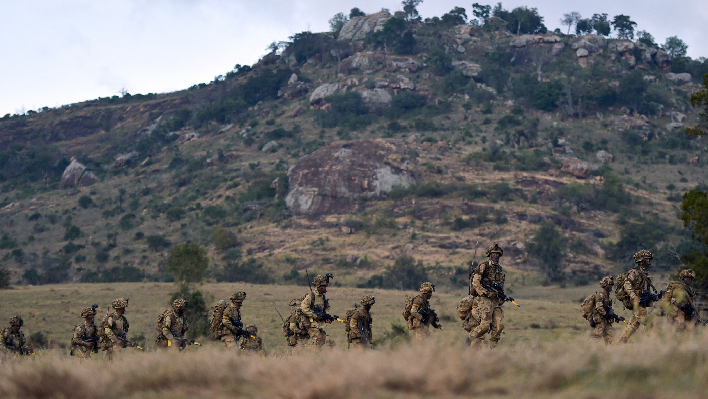Soldiers training in Nanyuki, Kenya