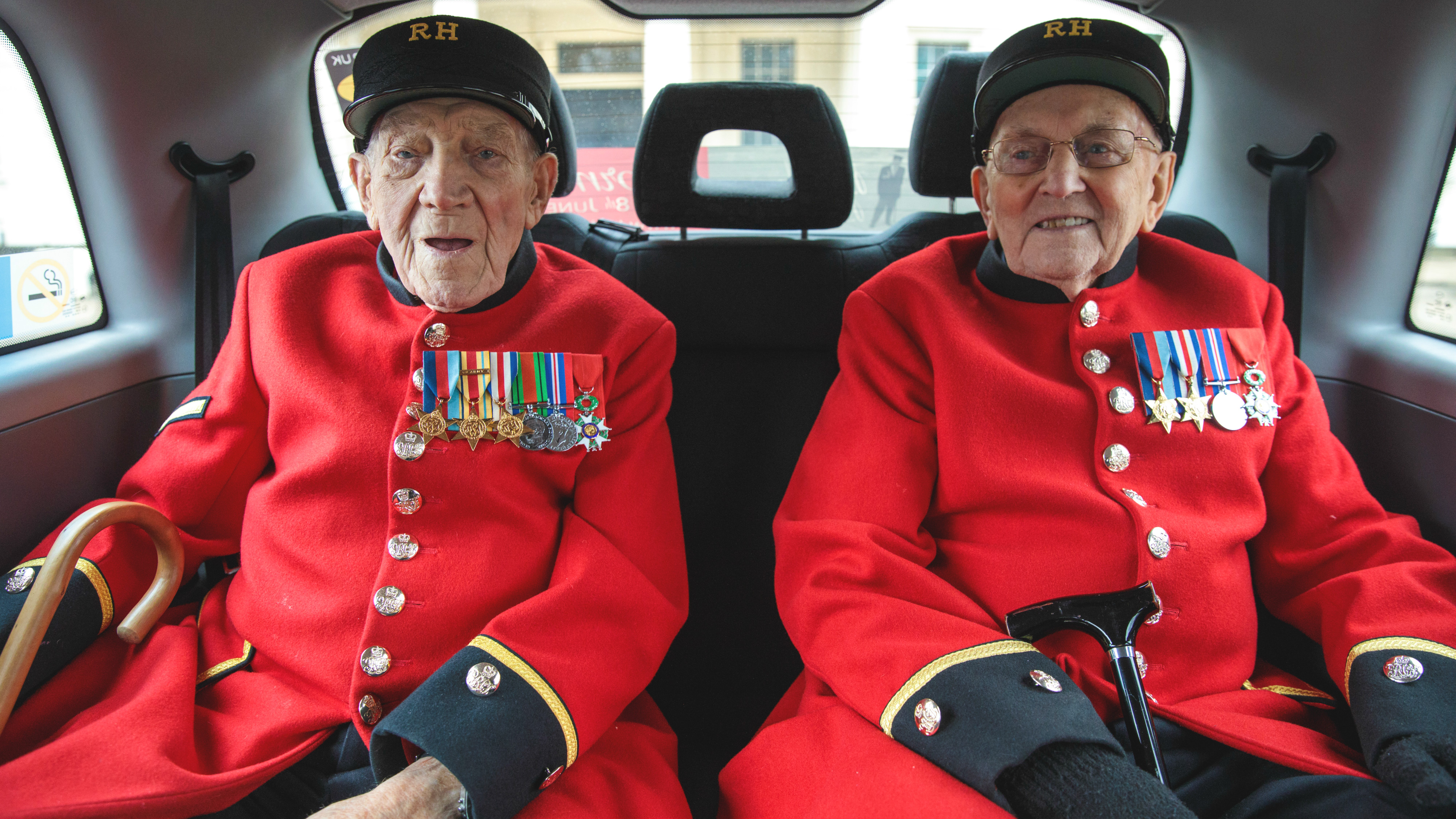 George Skipper and Bill Fitzgerald launch the Veterans Black Cab charity, which offers free rides to old soldiers