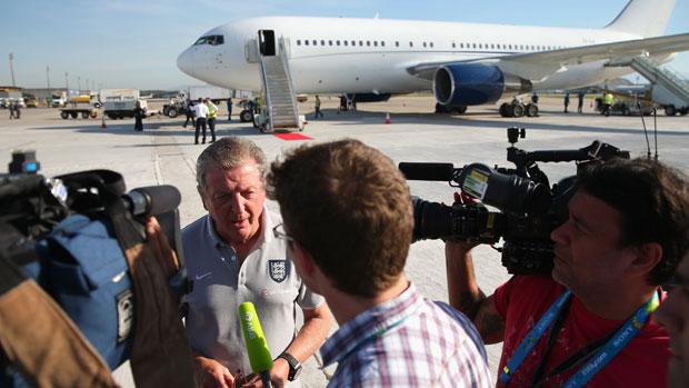 Roy Hodgson at Galeao International Airport in Rio