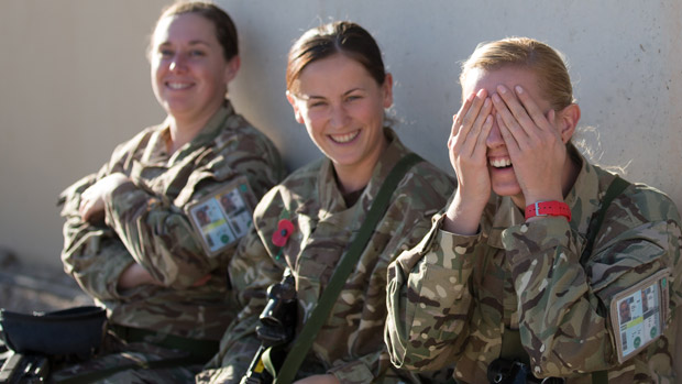 UK female soldiers in Afghanistan 