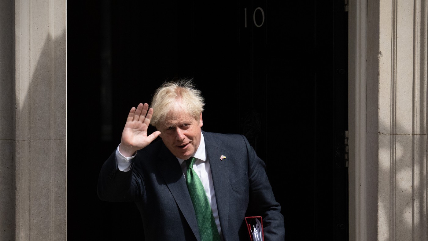 Boris Johnson outside No. 10 Downing Street