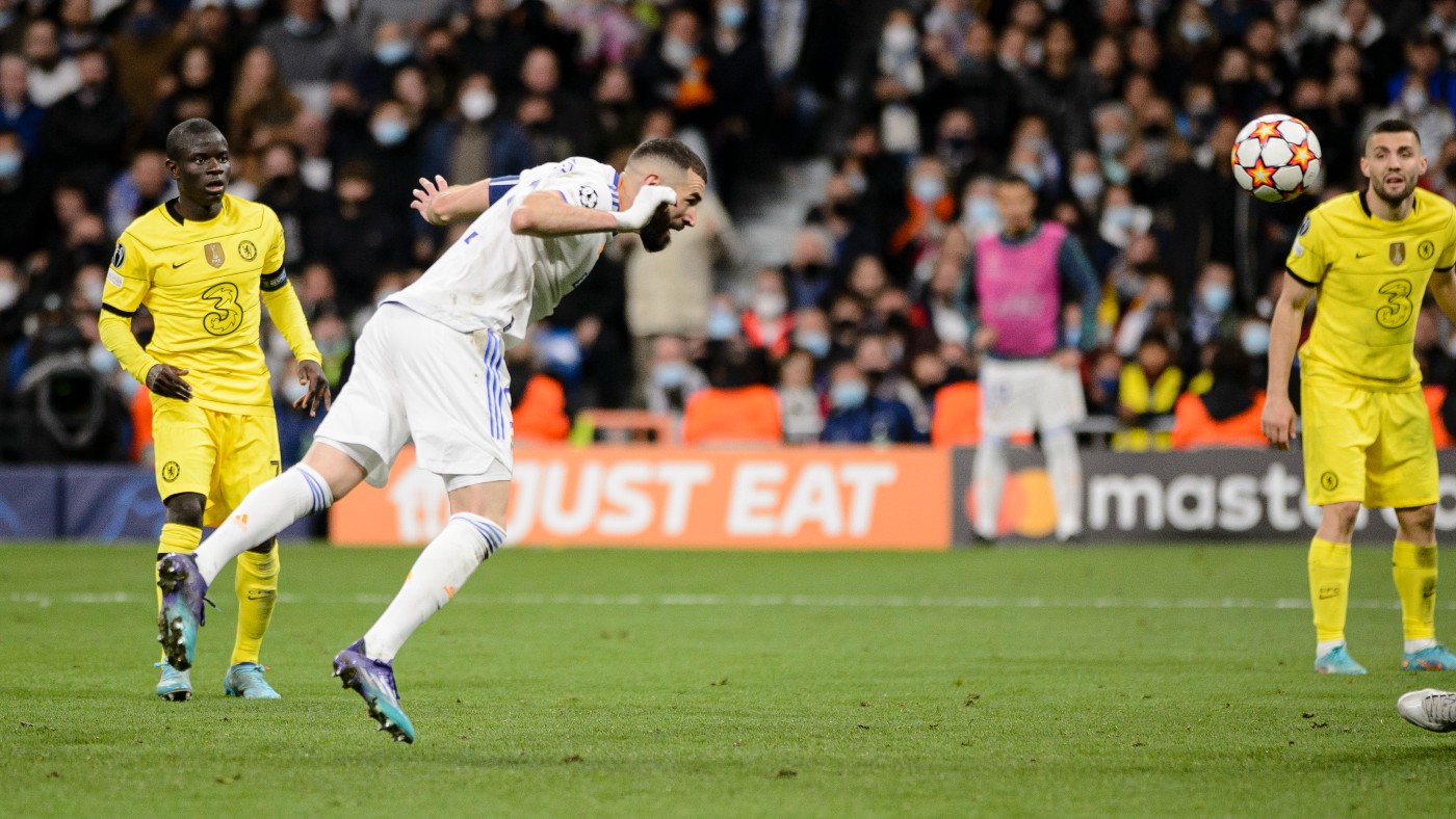 Karim Benzema scored Real Madrid’s winner against Chelsea 