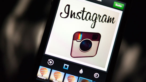  Instagram logo displayed on a smartphone