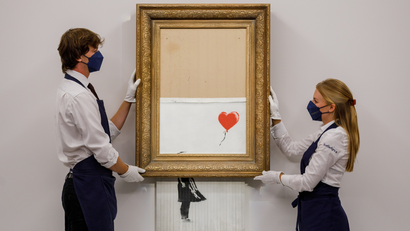 Banksy&#039;s Love In The Bin artwork