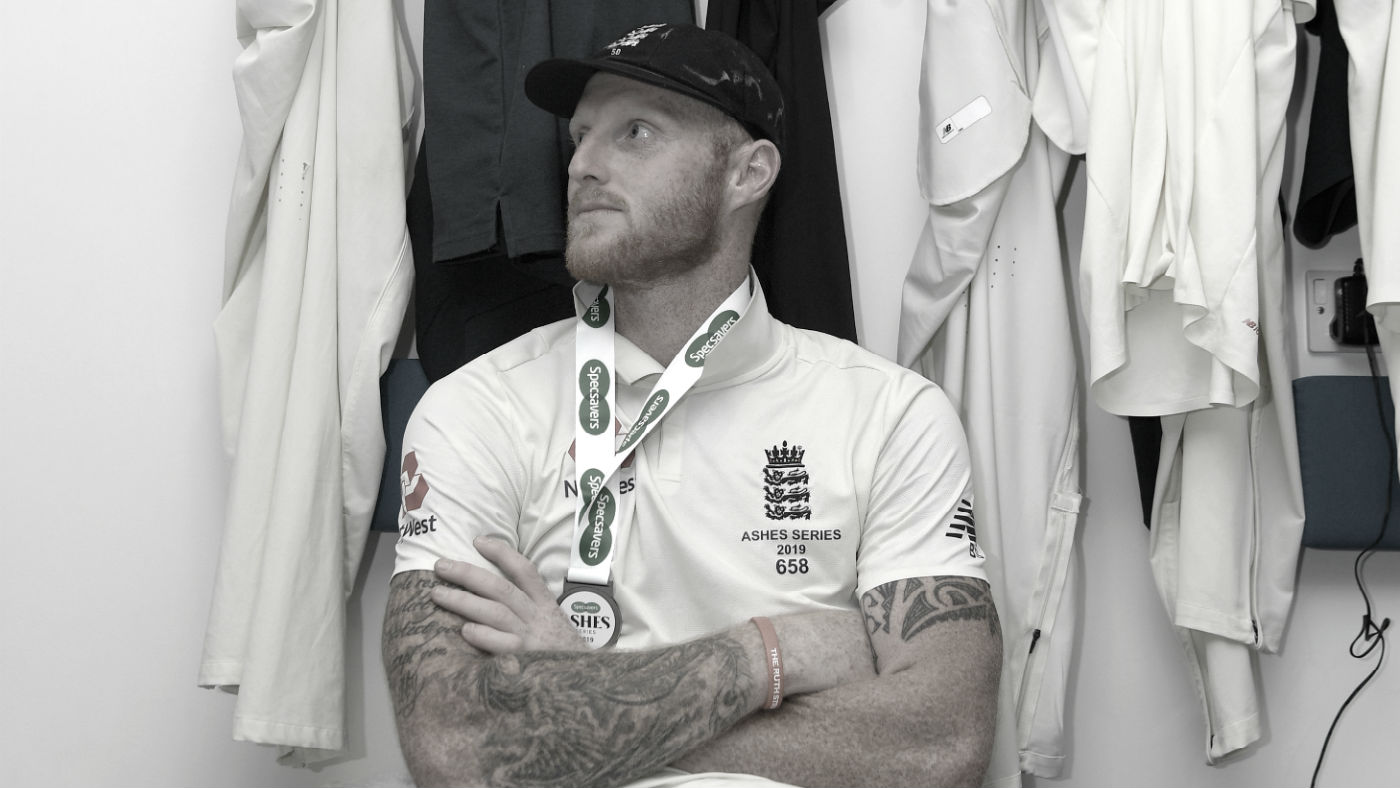 England star Ben Stokes takes a moment in the dressing room after the Headingley Ashes Test