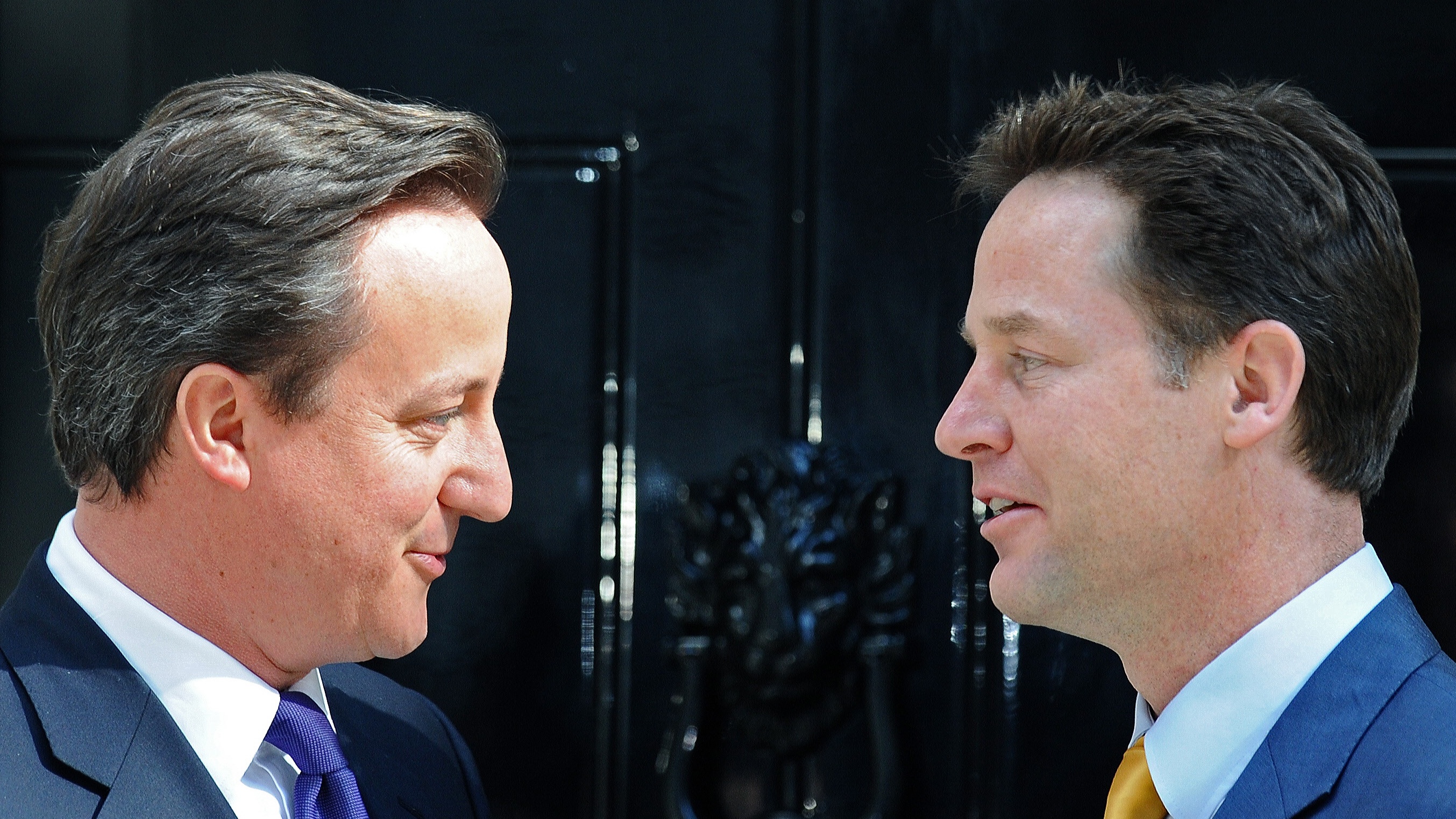 Conservative PM David Cameron and Liberal Democrat Deputy PM Nick Clegg