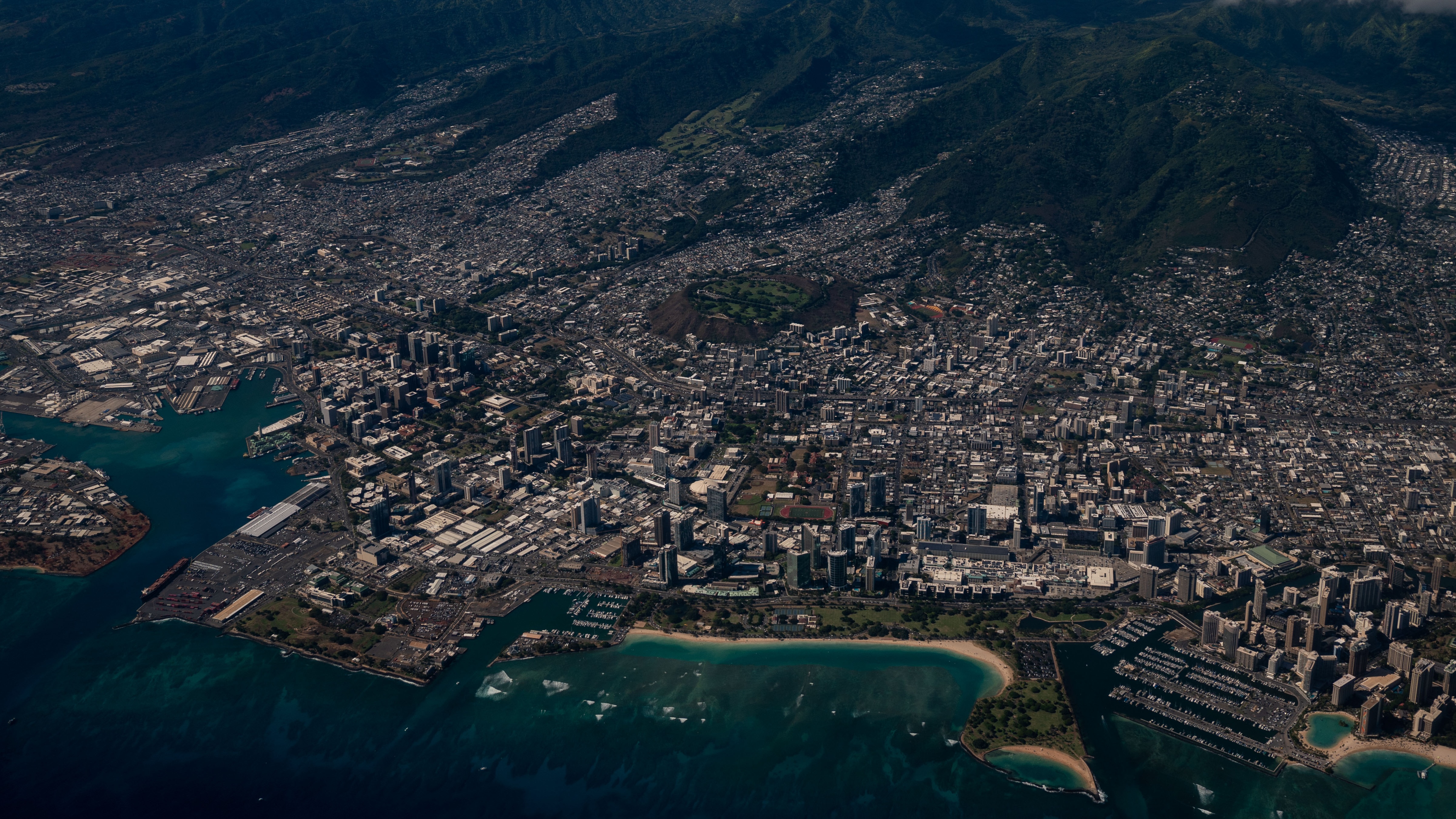 An aerial view of Honolulu, Hawaii
