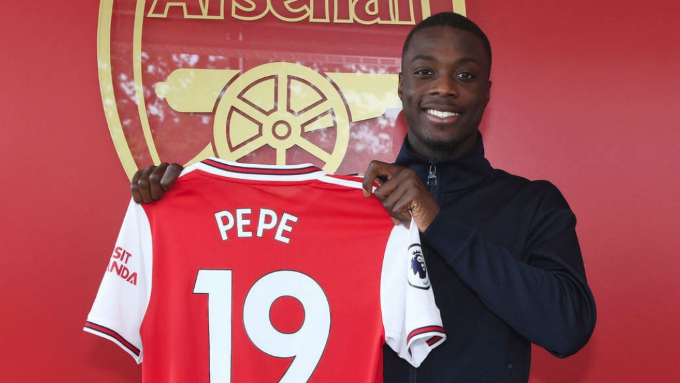 Winger Nicolas Pepe has become Arsenal’s record signing after joining from Ligue 1 club Lille