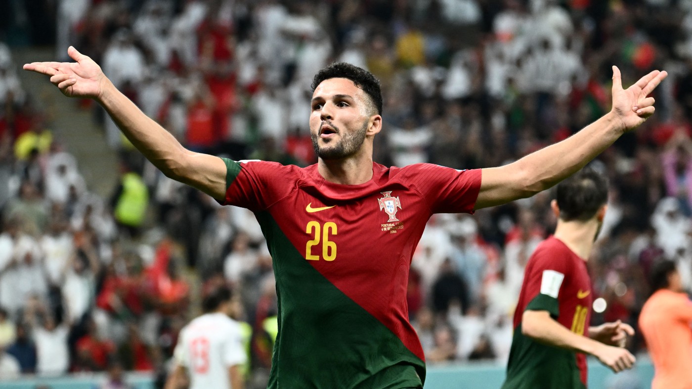 Portugal striker Gonçalo Ramos scored a hat-trick against Switzerland 