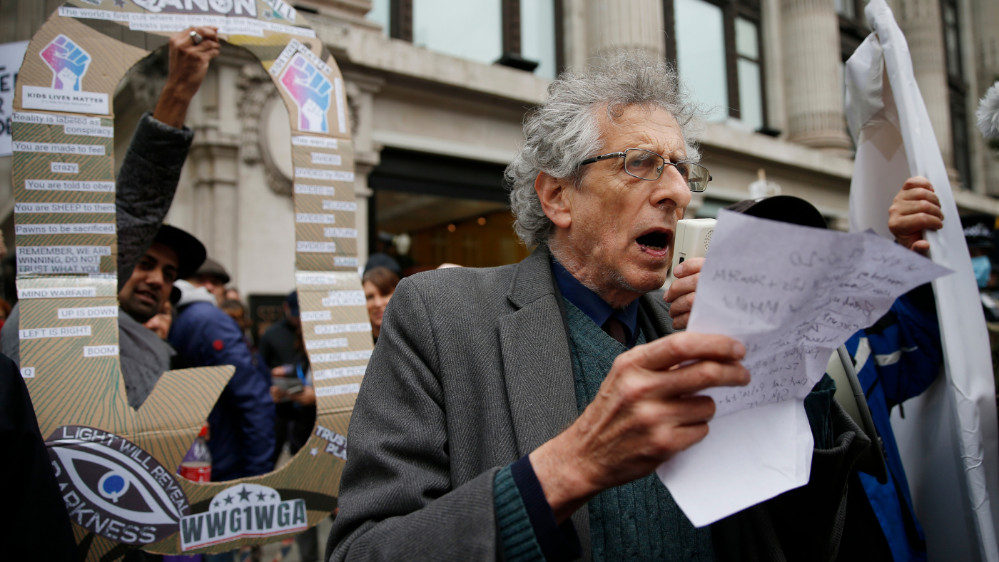 Piers Corbyn at a demonstration