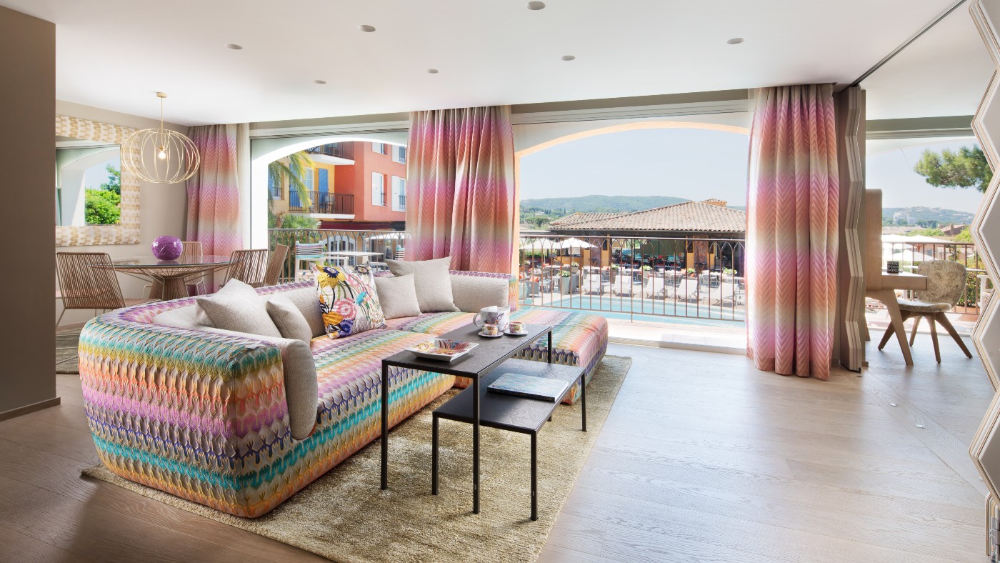 The Missoni Suite is a collaboration between the hotel and the Italian fashion house 