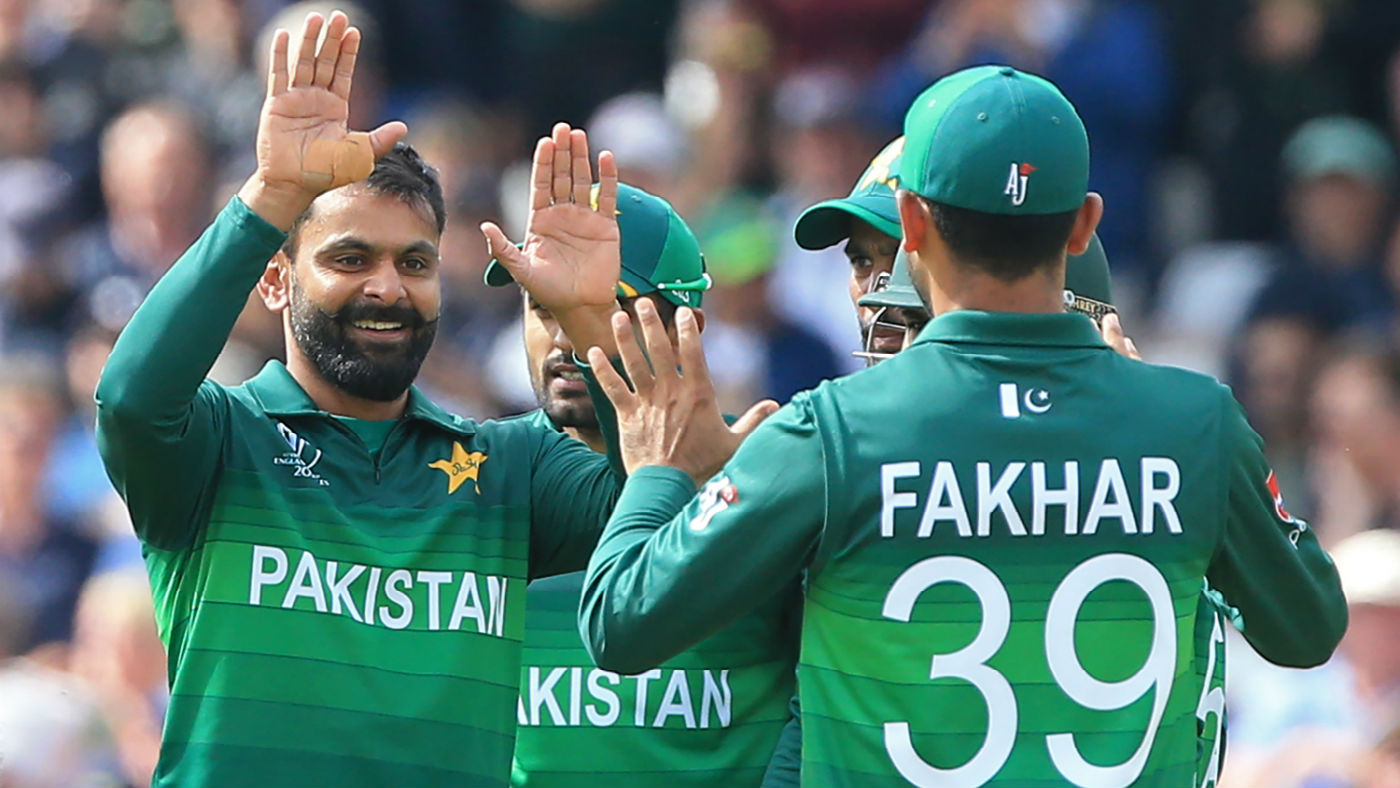 Mohammad Hafeez (left) starred for Pakistan in their Cricket World Cup win against England 