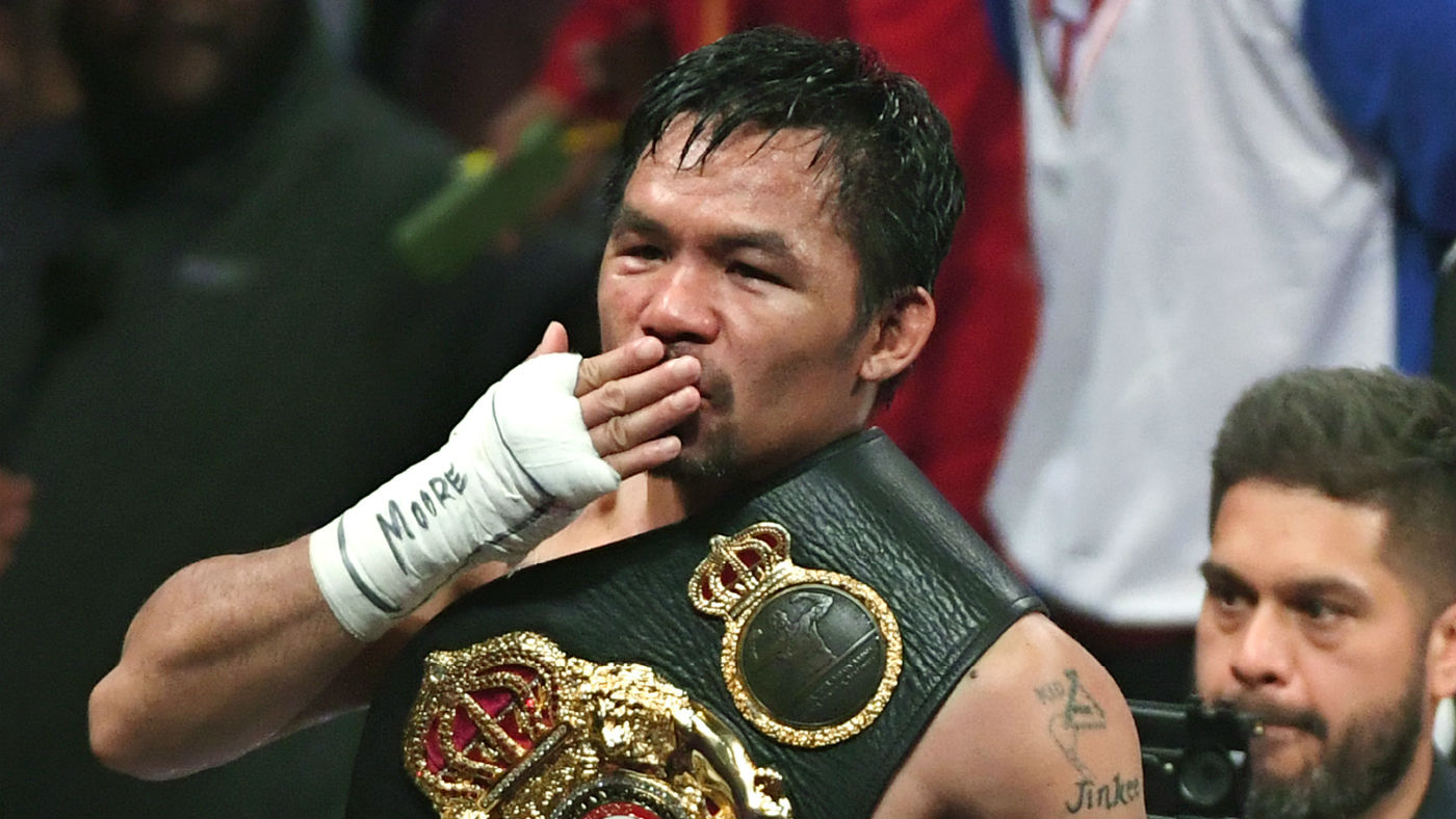 Filipino boxer Manny Pacquiao is the reigning WBA super welterweight champion