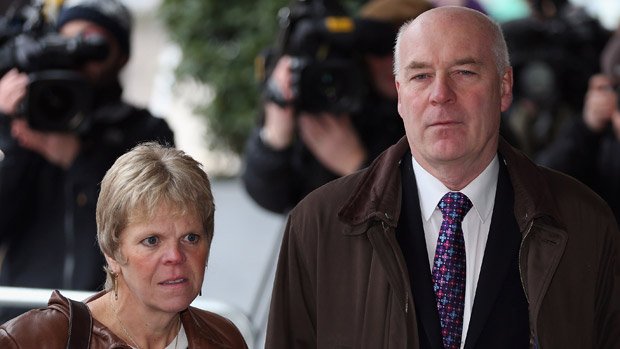 Bob Dowler and Sally Dowler before hearing the Leveson report