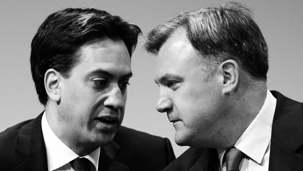 Labour leader Ed Miliband with the Shadow Chancellor Ed Balls