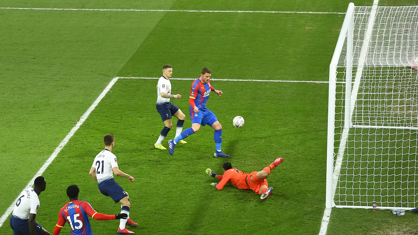 Connor Wickham scored the opening goal for Crystal Palace against Tottenham