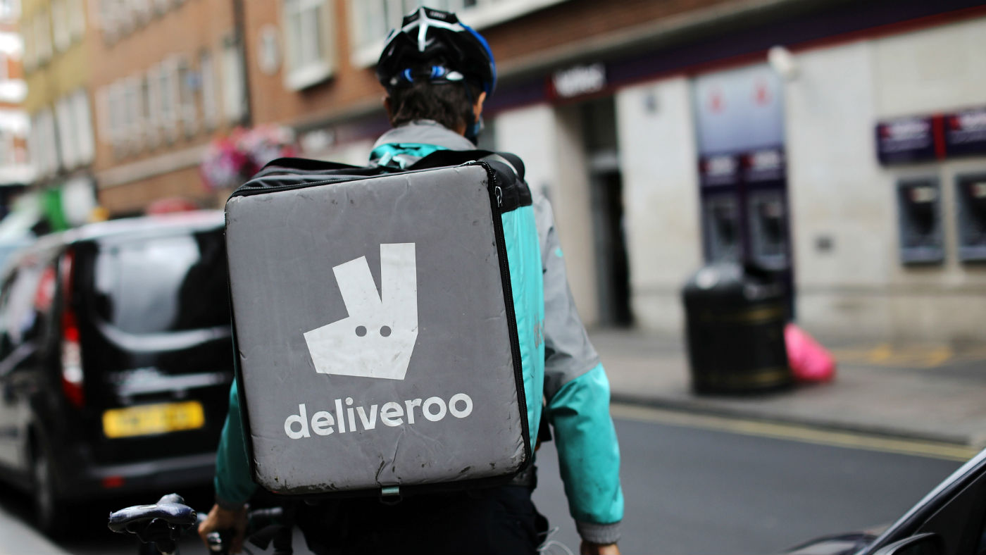 A Deliveroo driver in London