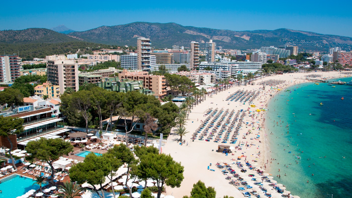 Playa de Magaluf beach in Mallorca