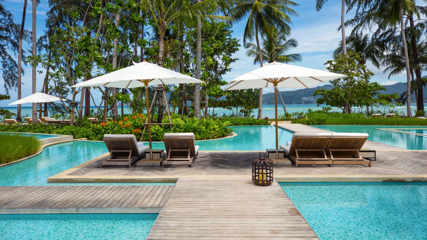 The swimming pool at Rosewood Phuket in Thailand