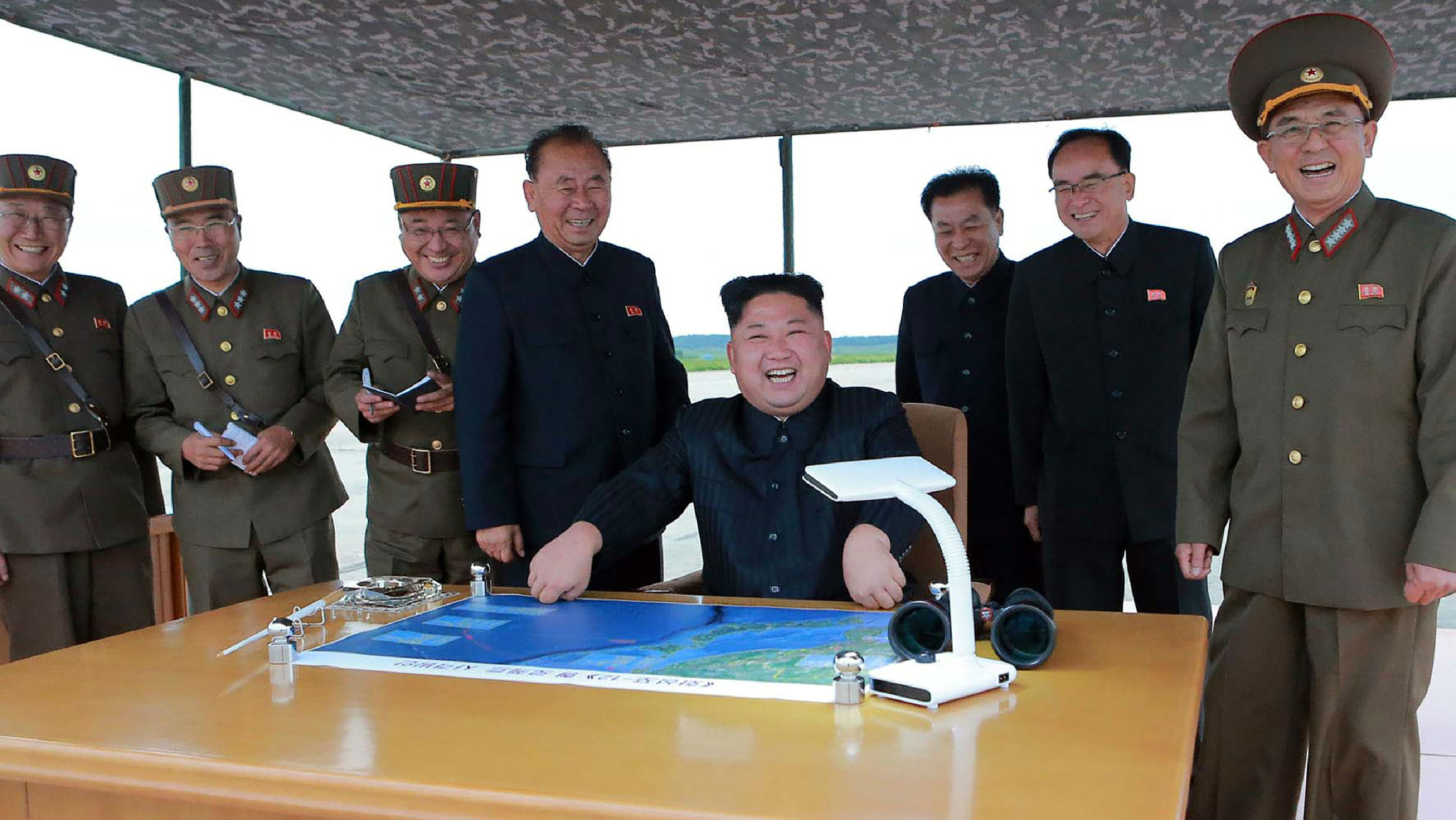 Kim Jong-un celebrates missile launch over Japan
