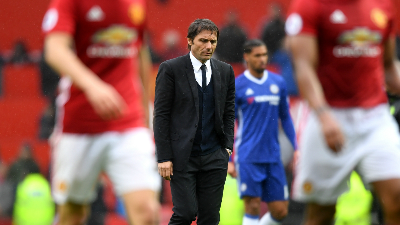 Chelsea manager Antonio Conte at Old Trafford