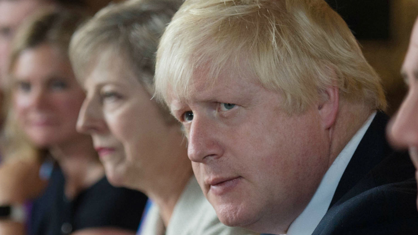 Boris Johnson and Theresa May at cabinet