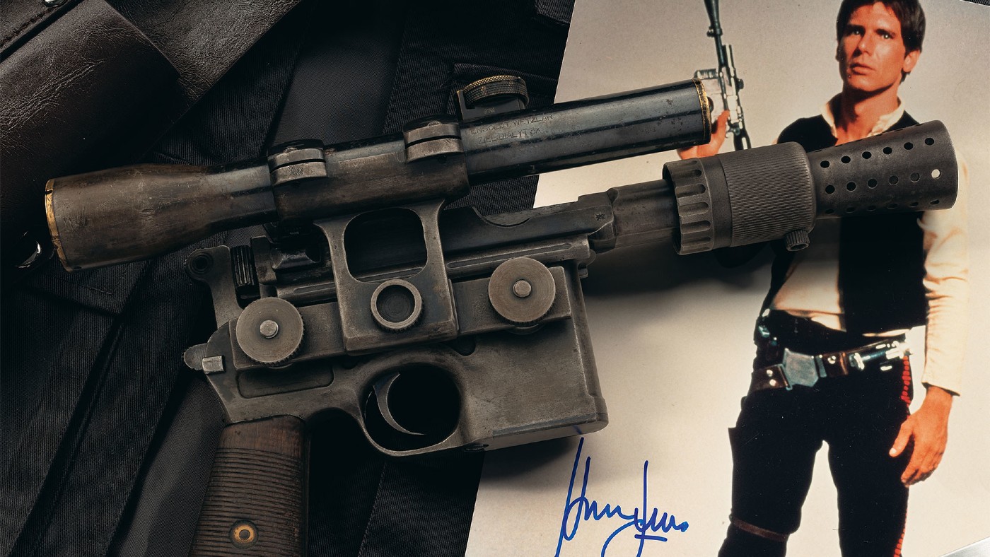 The blaster carried by Han Solo in Star Wars: A New Hope  