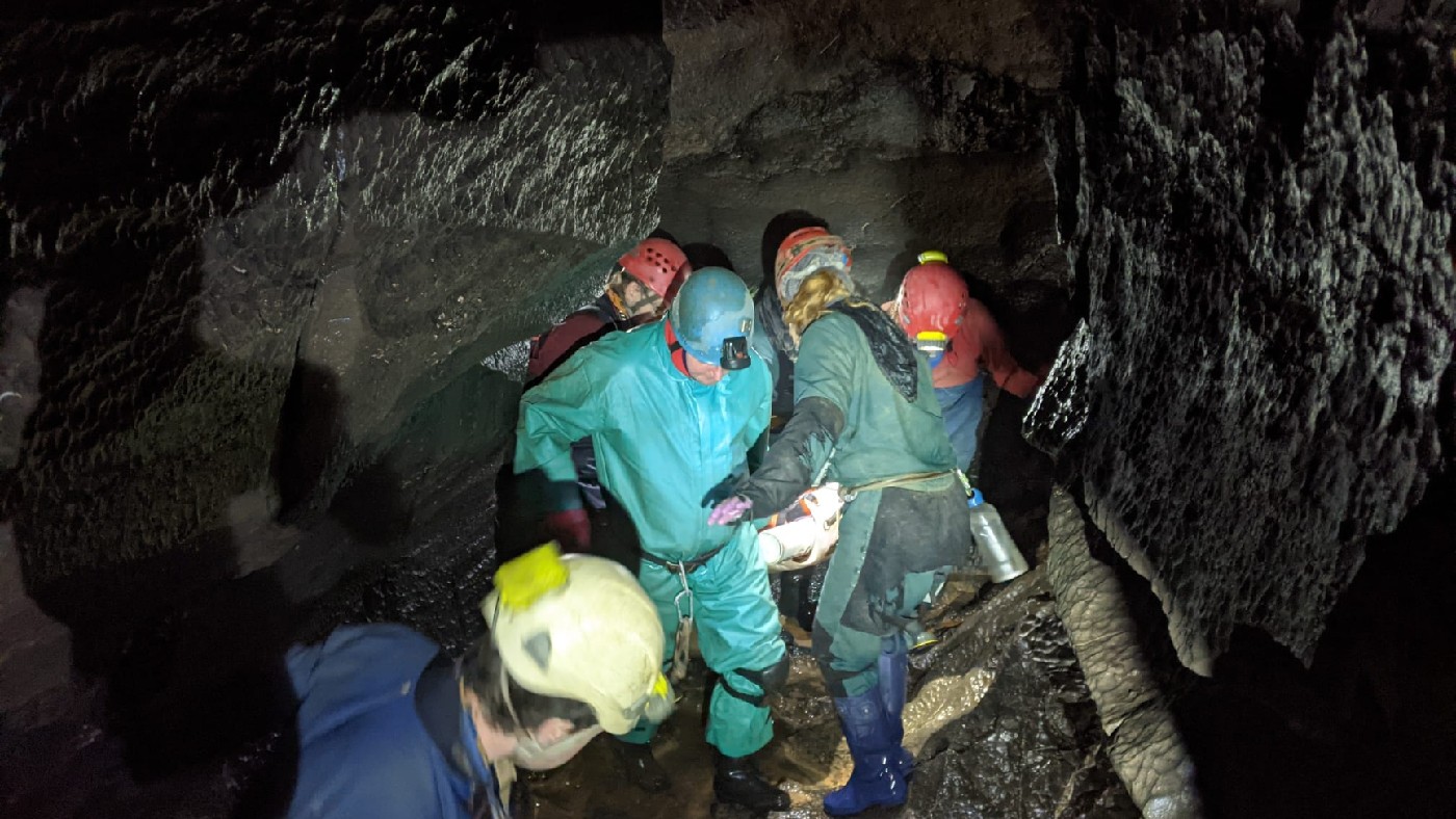 Caving specialists during the rescue mission