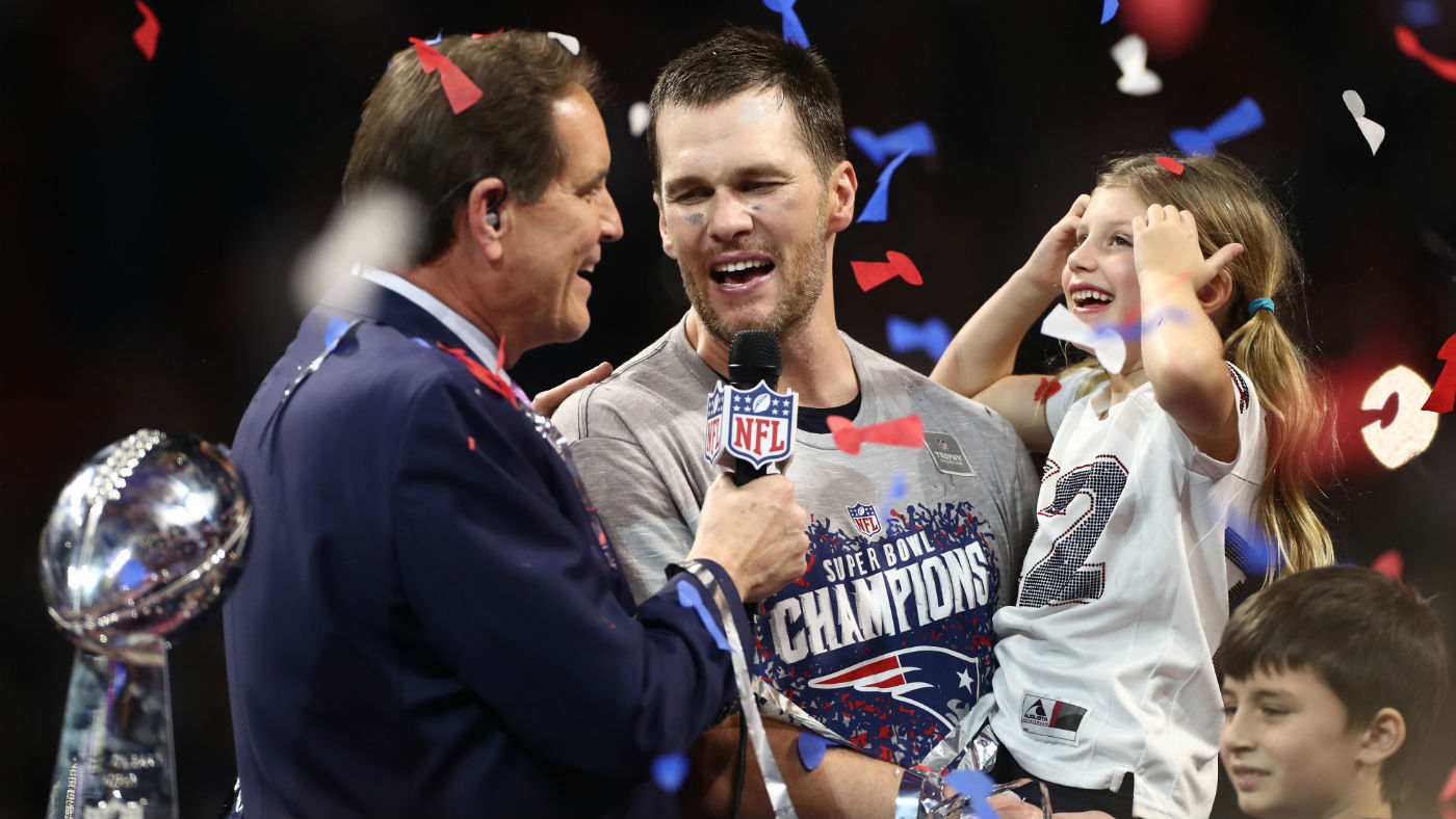 Tom Brady celebrates New England’s 2019 Super Bowl win with his daughter Vivian Lake Brady 