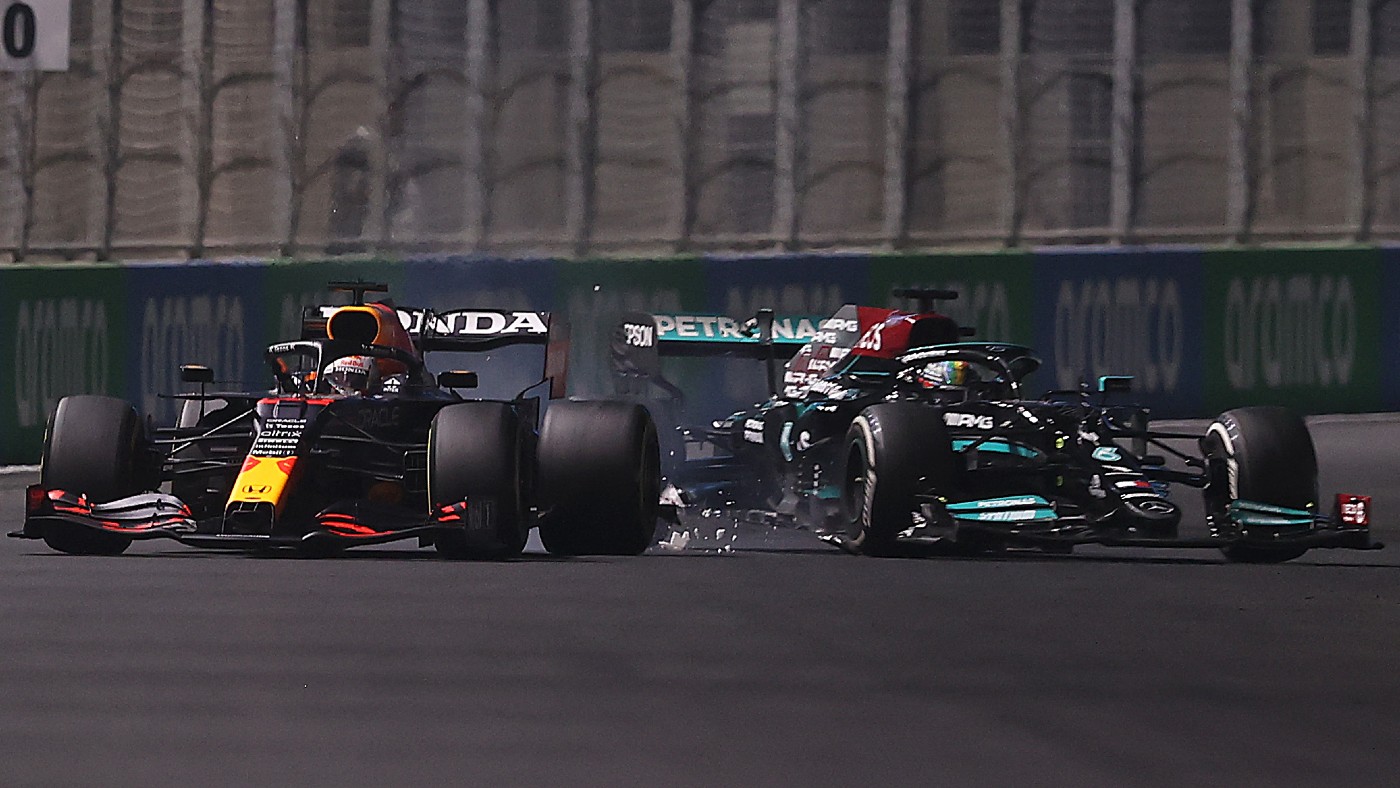 Max Verstappen and Lewis Hamilton collided at the Saudi Arabian Grand Prix  