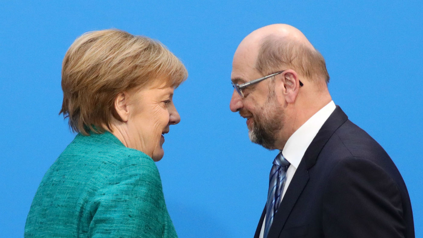 Two heads are better than one: Chancellor Angela Merkel and SPD leader Martin Schulz