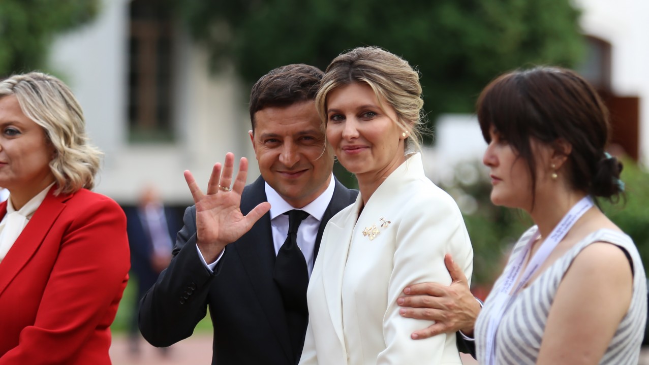 Olena Zelenska with her husband Volodymyr