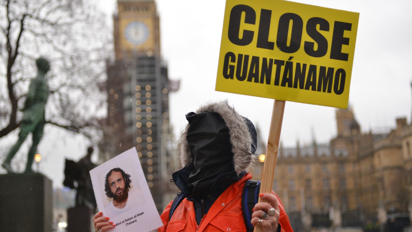 Protester during an end Guantanamo protest