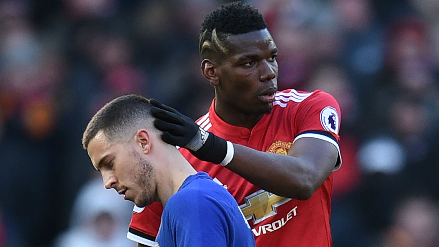 Chelsea forward Eden Hazard and Man Utd midfielder Paul Pogba are both linked with Real Madrid