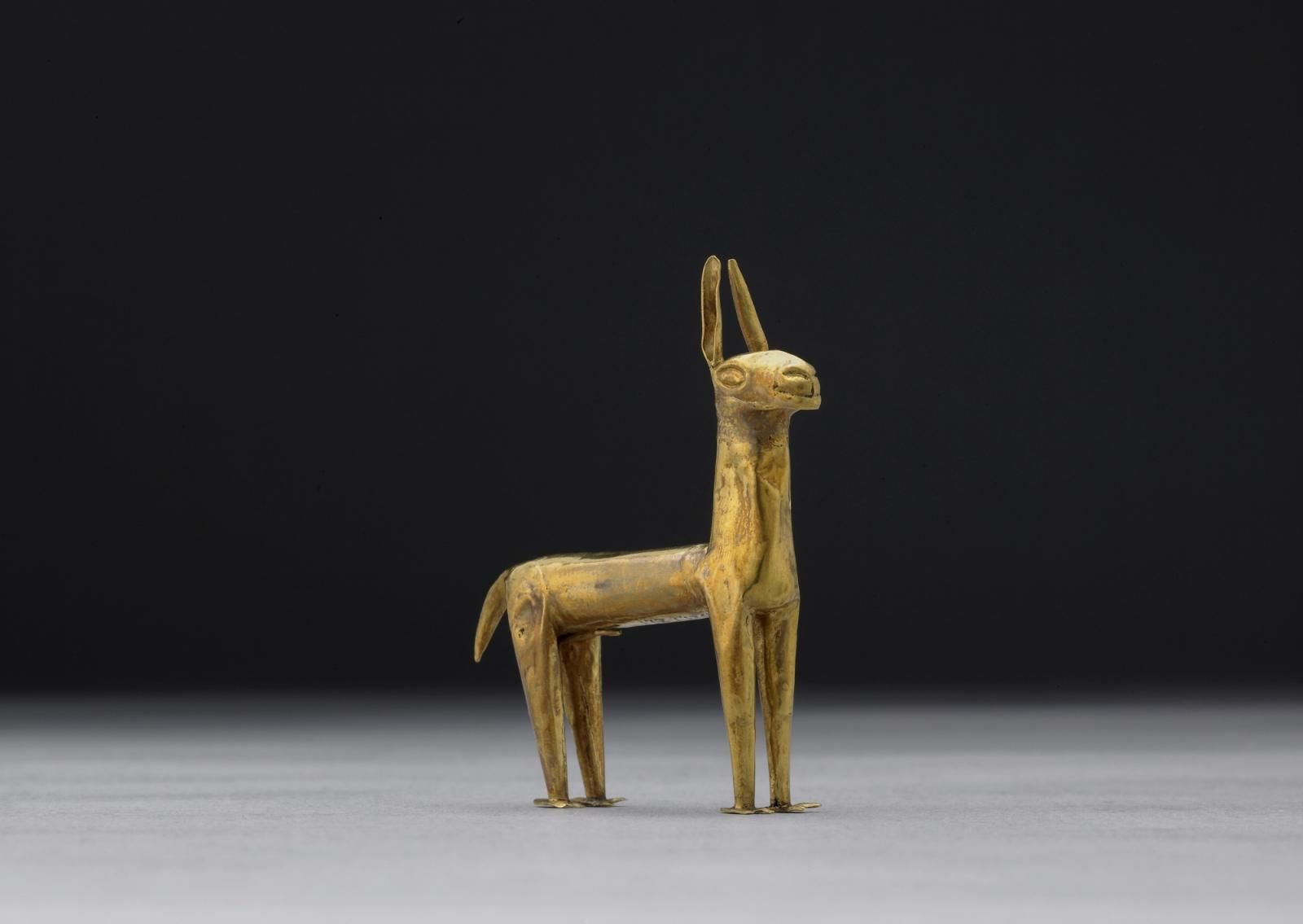 A mini gold llama