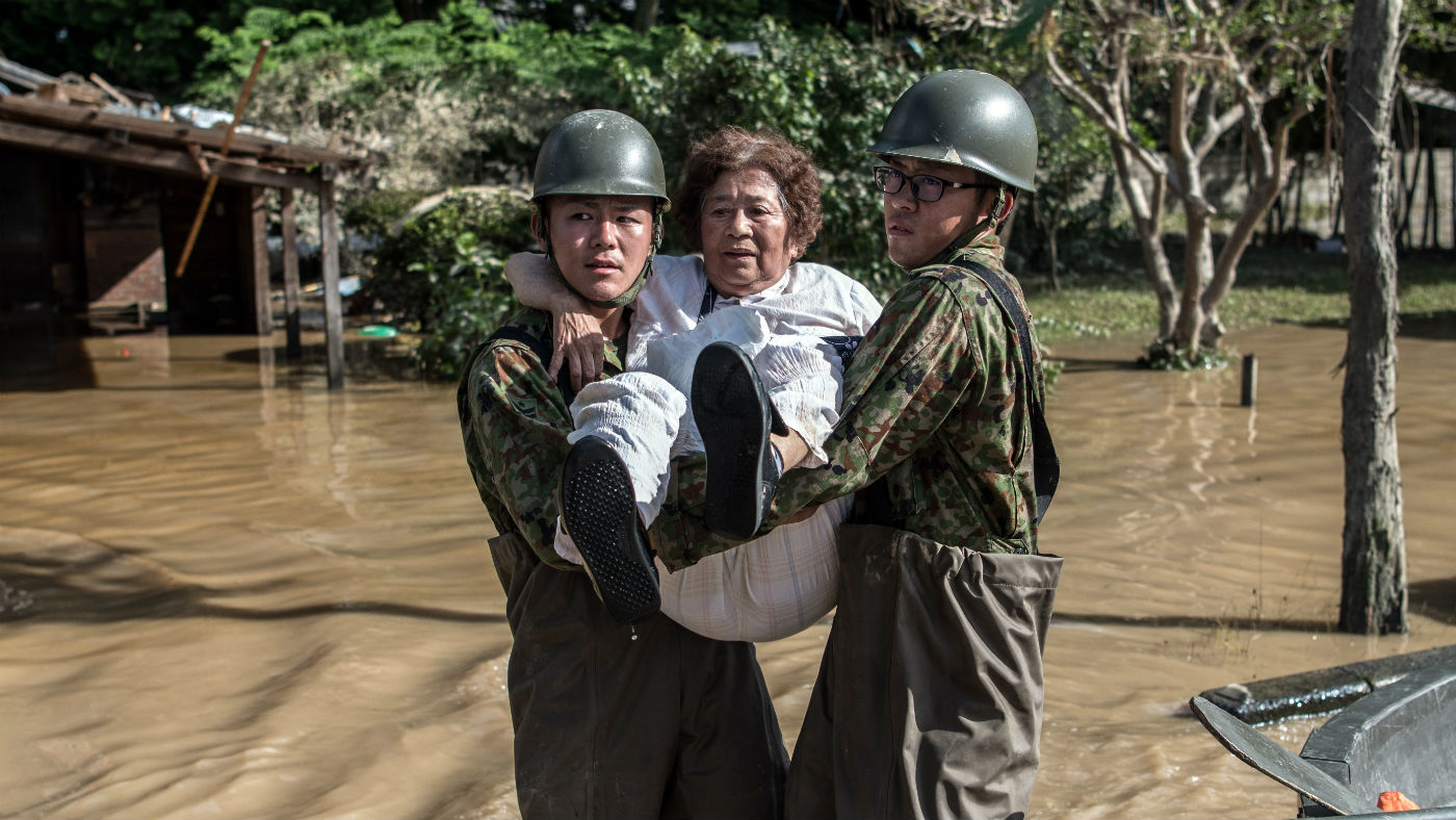Japanese soldiers have been called in to assist rescue efforts