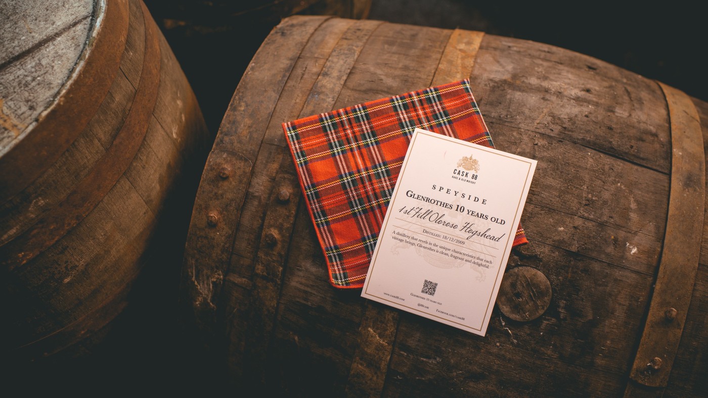 A cask of Glenrothes 10 Years Old whisky