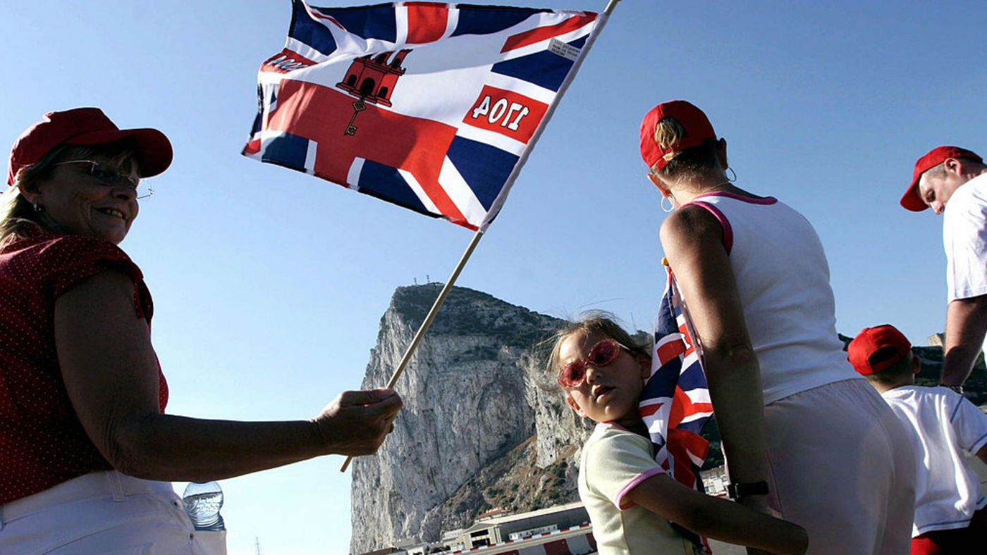 Gibraltar British flag