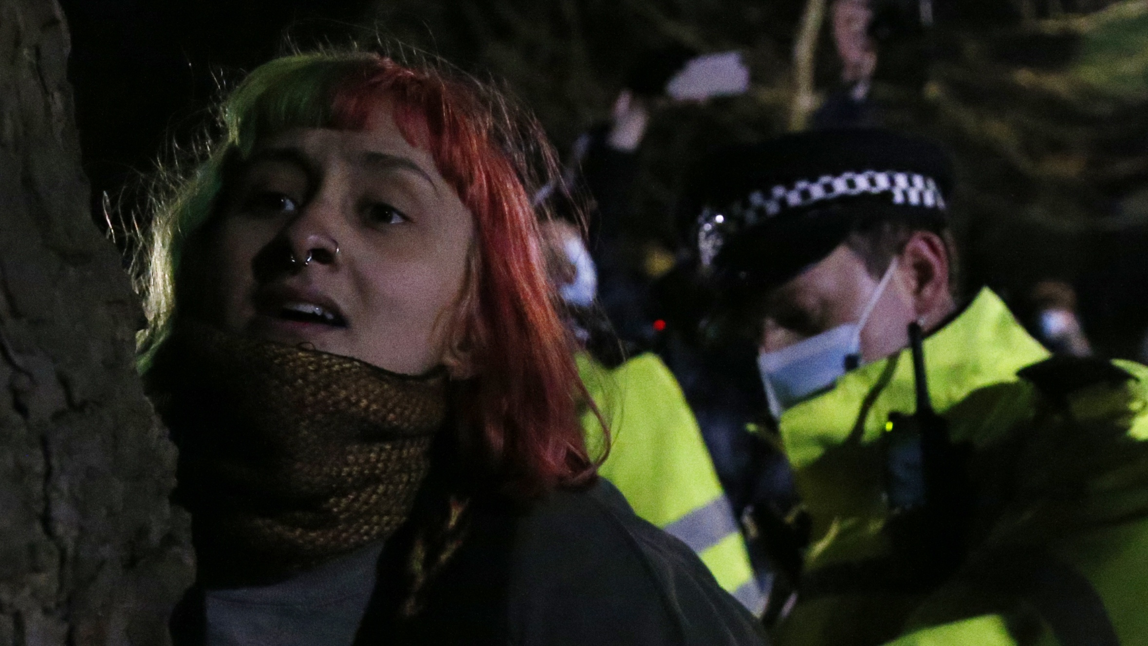 A woman is arrested during the vigil for Sarah Everard