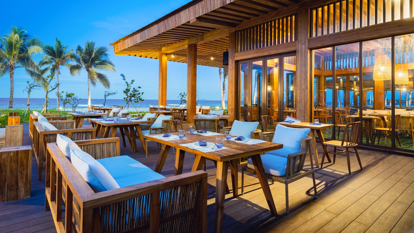 Atlantis beachfront restaurant at Alma Resort Cam Ranh