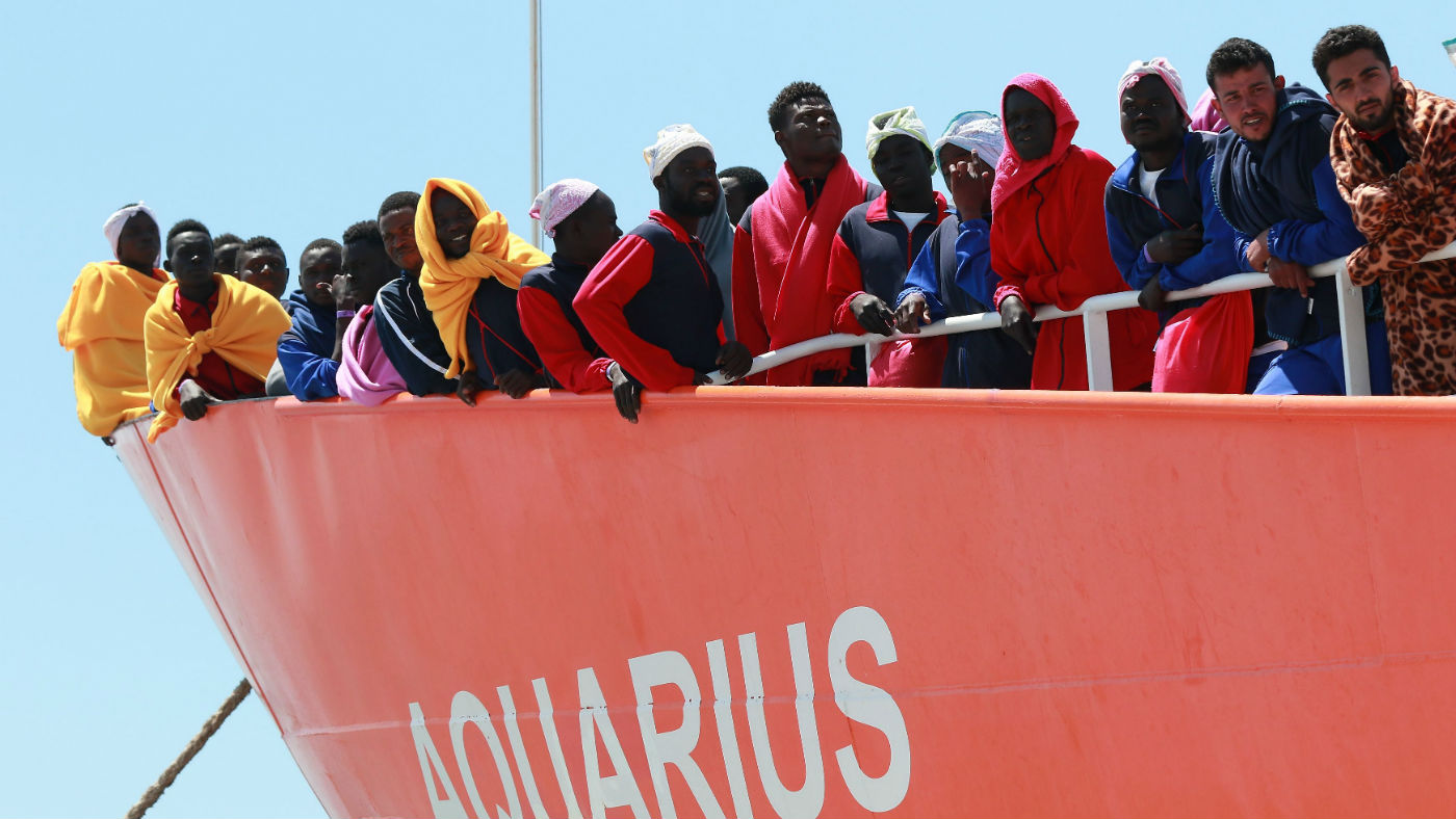 The Aquarius rescue ship is run by NGO S.O.S. Mediterranee and Medecins Sans Frontieres