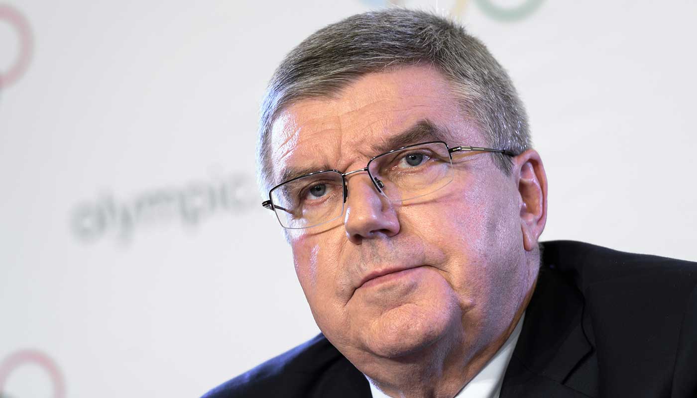 IOC chief Thomas Bach announces a ban on Russia competing in Pyeongchang