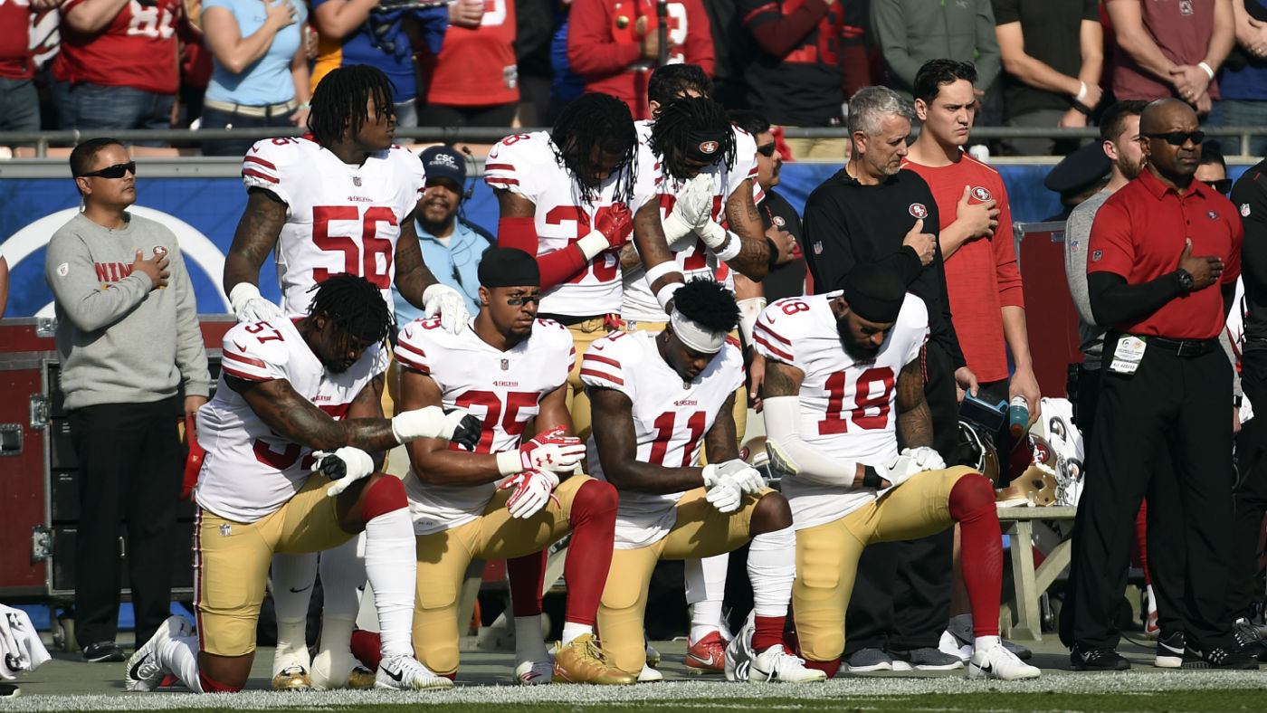 NFL national anthem policy fines reactions