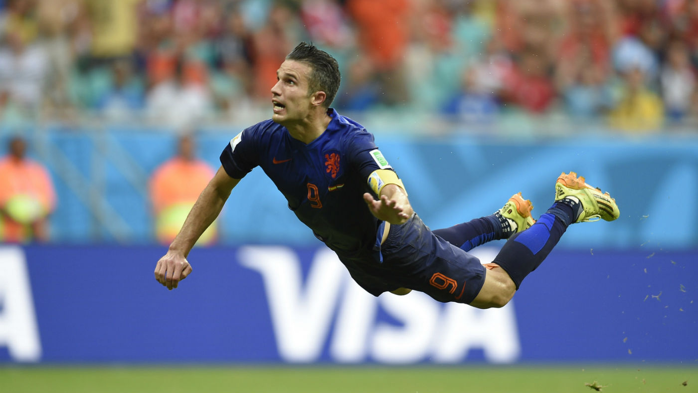 Robin van Persie’s flying header for Holland against Spain was one of the best goals at the 2014 Fifa World Cup 