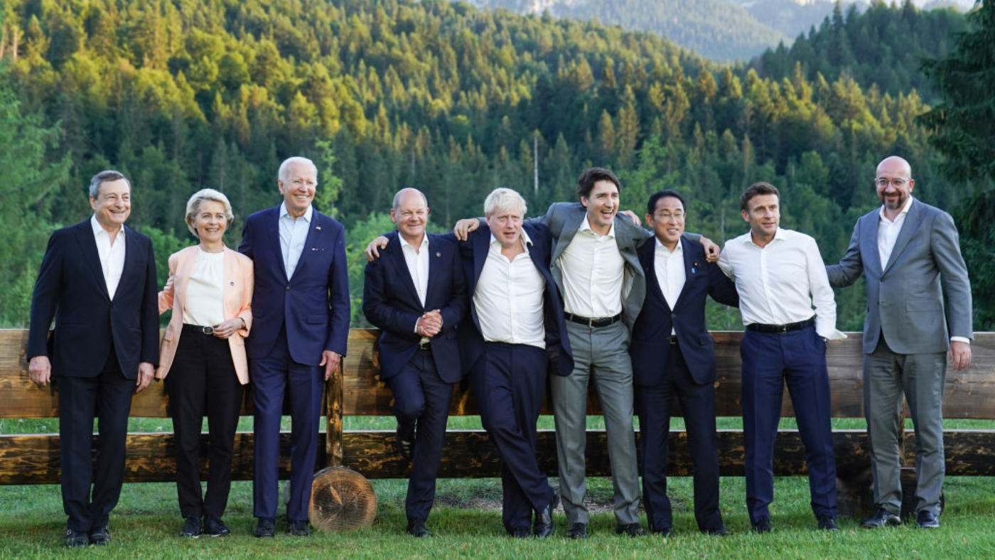 Boris Johnson with G7 leaders