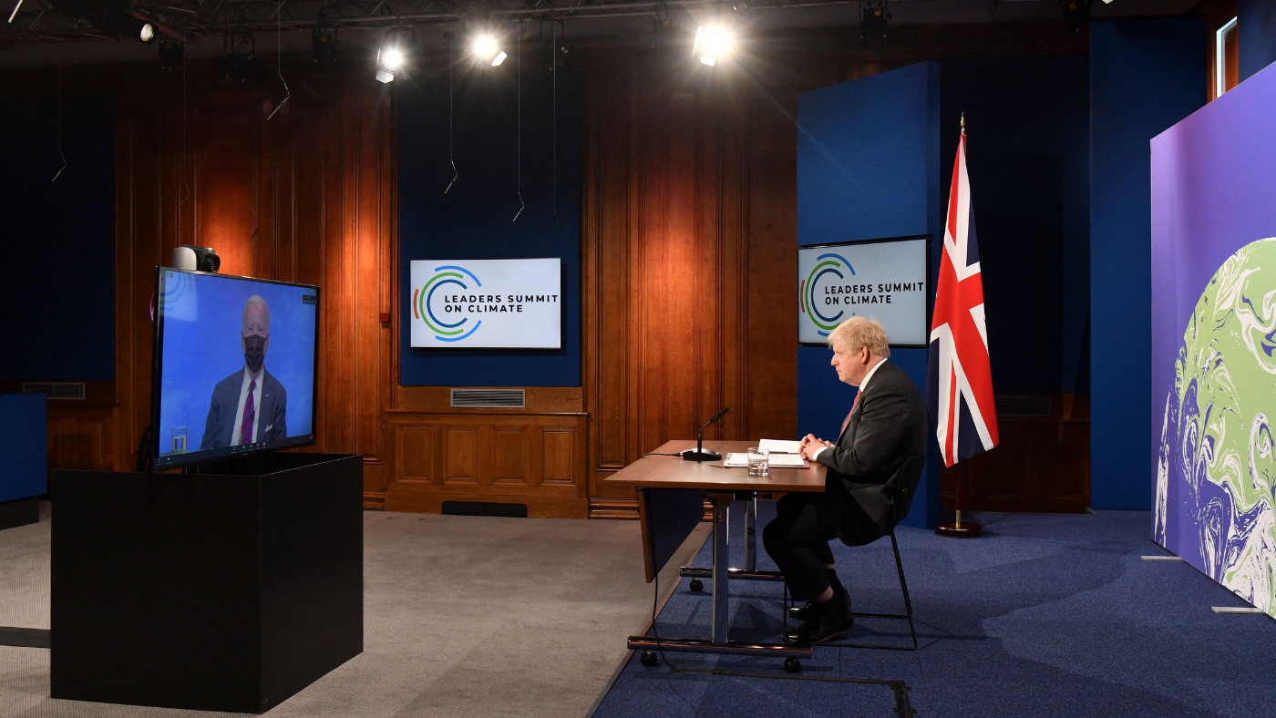 Joe Biden Boris Johnson speak over video call