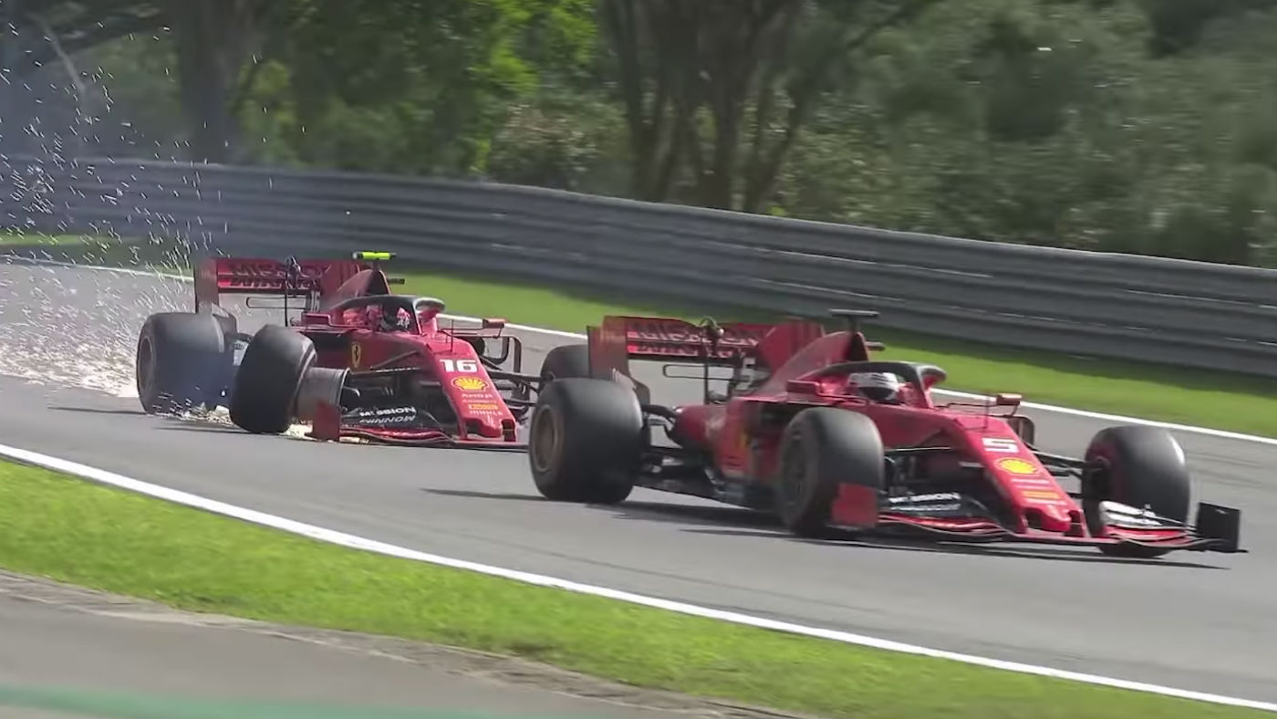 Ferrari drivers Sebastian Vettel and Charles Leclerc collided during the Brazilian Grand Prix 