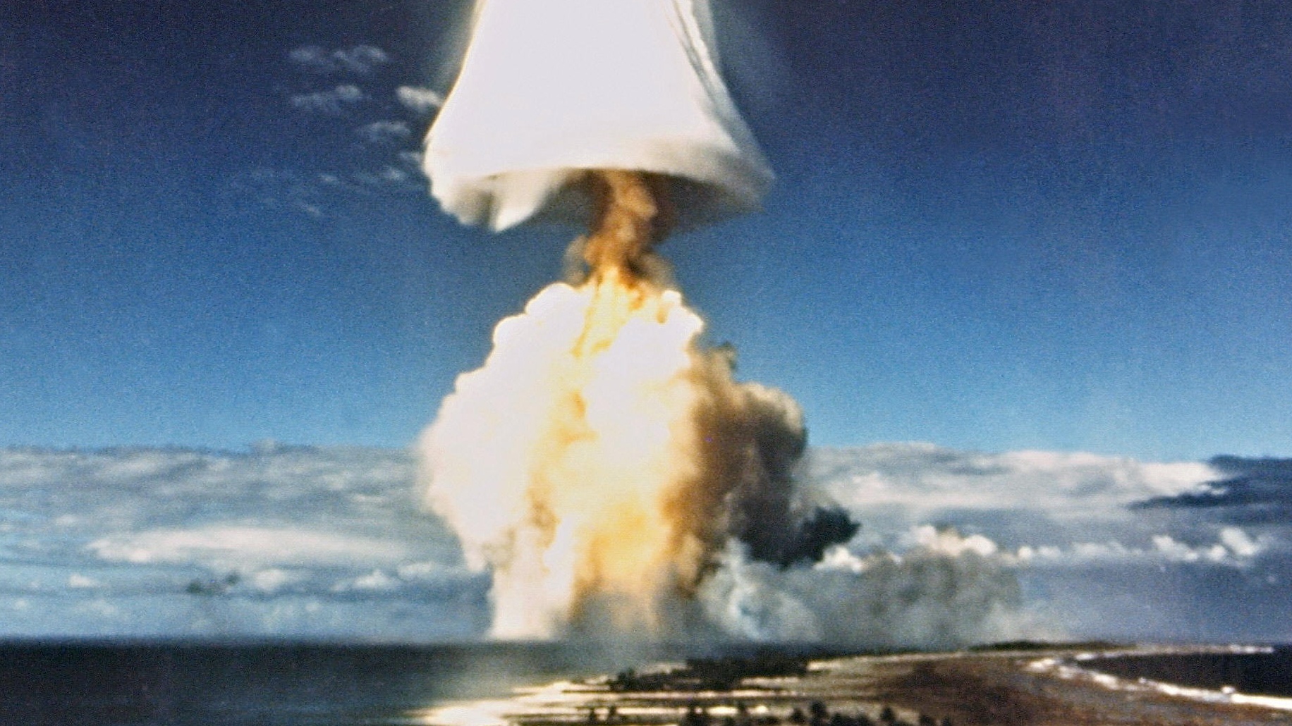 A French nuclear test in French Polynesia in the 1970s