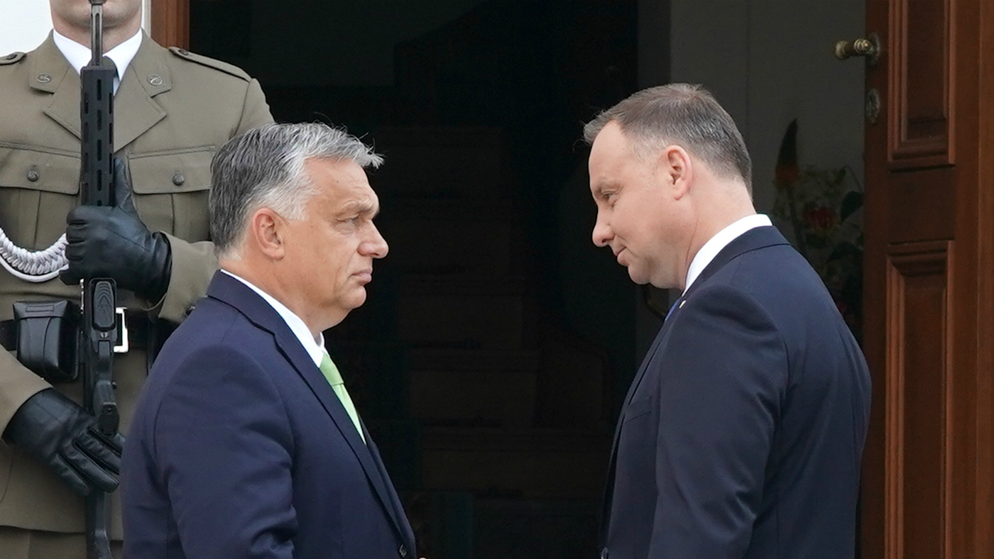 Hungarian Prime Minister Viktor Orban and his Polish counterpart Mateusz Morawiecki